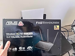 Asus DSL-AC750 - VDSL2 / ADSL / Fiber Uyumlu - Çift Bant (5GHz)