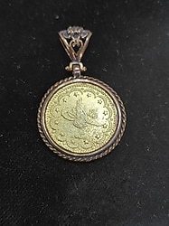 OSMANLI GÜMÜŞ PARA ÜZERİ ALTIN KAPLAMA KOLYE