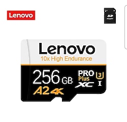 SIFIR ÜRÜN - LENOVO 256 GB Microsd Kart 10x High Endurance A2 Micro sd 256GB mikro Cep telefonu Fotoğraf makinesi kartı