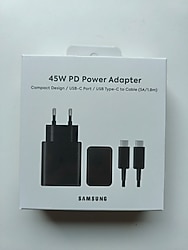 Orjinal Samsung 45W Süper Hızlı Şarj Aleti Seti Type C 5A Sıfır Kutulu "SIFIR ÜRÜN"
