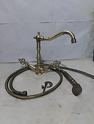 çok eskilerden retro pirinç duş başlığı batarya seti