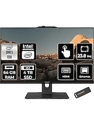MSI Modern AM242TP Intel Core 5 120U 64GB Ddr5 4TB SSD 23.8" Fhd Fdos Touch All In One Bilgisayar