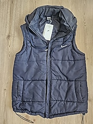 Nike Spor Şişme Yelek Mont M Beden Lacivert