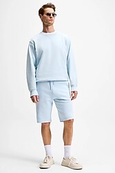 GREXON Erkek Pamuklu Regular Fit Açık Mavi Şort & Bermuda M BEDEN