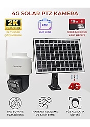 Güneş Paneli Solar Wifi+Sim Kart Destekli+Hafıza Kartlı Güvenlik Kamera