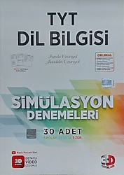 3D YAYINLARI, TYT DİL BİLGİSİ SİMÜLASYON DENEMELERİ 30 adet