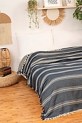 Doğal Pamuk, Yumuşak Tek Kişilik Pike, Koltuk Örtüsü, Çok Amaçlı Örtü 160x220 Cm.