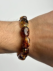 Fosilli Damla Kehribar Bileklik (Ü.K: 1292)