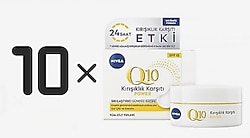 10 ADET x NIVEA Q10 Power Kırışık Karşıtı Gündüz Yüz Bakım Kremi 50 ml