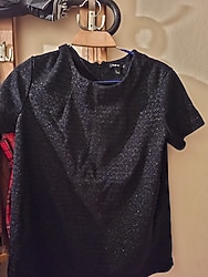 ✨ MANGO Kısa Kollu Simli Kazak – Şık & Modern – Harika Durumda! ✨