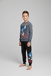 Sonic Desenli Erkek Çocuk Eşofman Takım