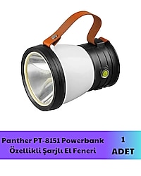 Panther PT-8151 Powerbank Özellikli Şarjlı El Feneri (ÜRÜN SIFIRDIR)