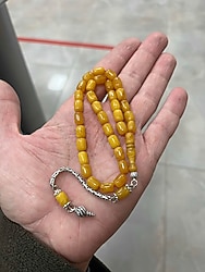 Gümüş Püsküllü Sıkma Kehribar