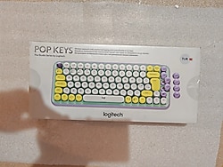 Logitech pop keys sarı lila mekanik klavye. sıfır