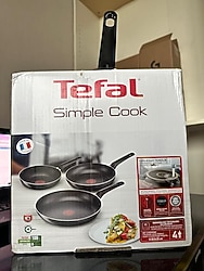 Tefal Titanyum 1X SimpleCook 20/24/28 Cm Difüzyon Tabanlı 3'lü Tava Seti