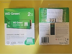 WD 2TB GREEN SN3000 NVMe Gen4 M.2 SSD 5000MB Okuma / 4200MB Yazma