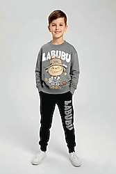 Labubu Desenli Erkek Çocuk Takım