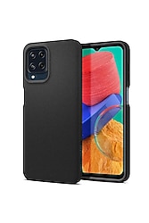 Sıfır Spigen Essential Sand Blast Mat Siyah Kılıf - Samsung Galaxy M33 5G (ACS04236) telefon kılıfı