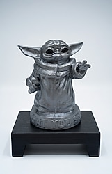 PLASTİK STARWARS BABY YODA 9CM GÜMÜŞ RENKLİ FİGÜR