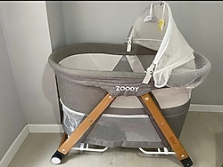 Ahşap Anne yanı bebek oyun parkı beşik