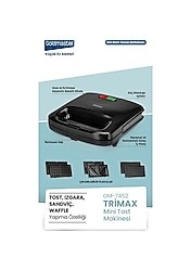 Goldmaster GM-7452 Trimax 4'ü Bir Arada Mini Tost Makinesi