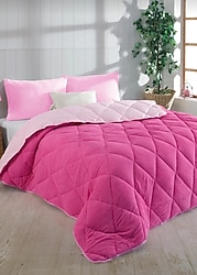 çift kişilik pembe yorgan