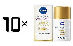 10 ADET x Nivea Luminous630 Çatlak Karşıtı Vücut Yağ Serumu 100ml, Cilt Tonu Eşitleyici, 48 Saat Nemlendirici