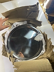 Jumbo Line Silver Yuvarlak Tepsi