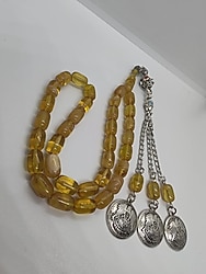 Beyaz Hareli Sıkma Kehribar