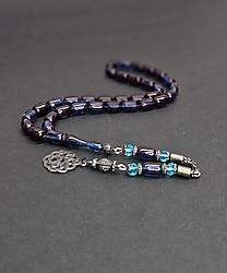 Kazaz püsküllü sıkma kehribar tesbih