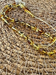 Orjinal fosilli kehribar tesbih