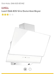 Sıfır kutusunda davlumbaz