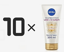 10 ADET x NIVEA Luminous630 Leke ve İz Karşıtı Vücut Bakım Kremi 200ml