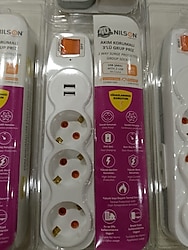 akım korumalı 3 lü priz