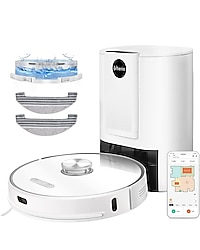 Ultenic T10 Otomatik Çöp İstasyonlu Robot Süpürge, 3000Pa, Beyaz