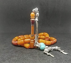 Sıfır Ürün Sıkma Kehribar Tesbih