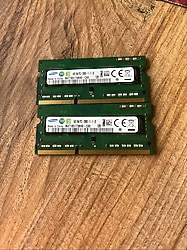 SAMSUNG 2X4 8 GB DDR3 1600 MHZ NOTEBOOK RAM