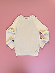 Mavi marka Krem triko sweatshirt Sıfır ürün Etiketi üzerinde Rahat kalıp.