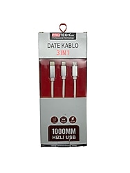 Çoklu iphone-Micro-Type-Hızlı Şarj Kablosu Sıfır