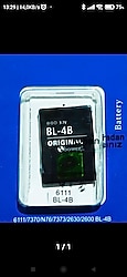 NOKİA BL-4B SIFIR BATAR 

6111 7370 N76 7373 2630 2600