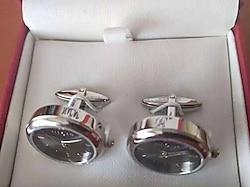 Saatli Kol Düğmesi - Nadir bulunan bir parça. - NACAR marka ORJİNAL