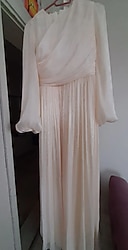 EKRU KUŞAK DETAY ABİYE 36-S