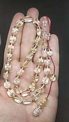 Sıfır Ürün Altın Parçacıklı Pleksiglas Tesbih