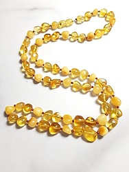 Yetişkin Unisex Damla Kehribar Kolye