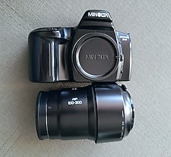 Minolta analog fotoğraf makina çalişiyor