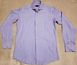 Ds Damat Slim Fit Lacivert Armürlü Gömlek  