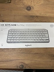 Logitech MX Keys Mini Mac İçin Minimalist Kablosuz Aydınlatmalı İngilizce Q Klavye - Beyaz