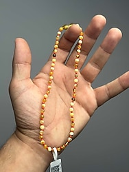 Doğal Kehribar Çocuk/Bebek Kolyesi (Ü.K: 1246)