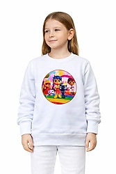 true ve arkadaşları baskılı şardonlu polar sweatshirt