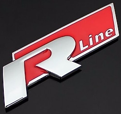 SIFIR ÜRÜN - VW Volkswagen RLine Logo Amblem Krom - Passat Golf Bagaj Çamurluk RLINE R Line Polo 3m bant